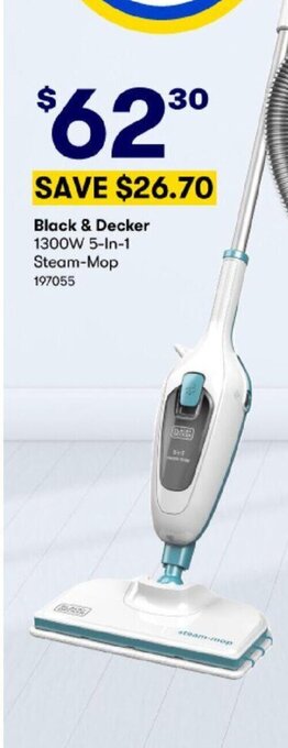 BIG W Black & Decker 1300W 5-in-1 Steam Mop offer