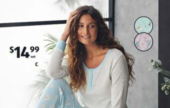 ALDI Women's Waffle PJ Set offer