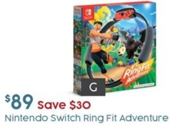 Target Nintendo Switch Ring Fit Adventure offer