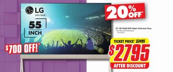The Good Guys 55" 4K OLED EVO objet collection pose offer