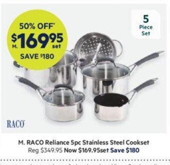 Raco Reliance 5pc Stainless Steel Cookset