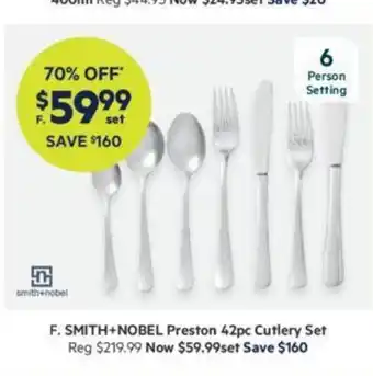 Harris Scarfe Smith + Nobel Preston 42pc Cutlery Set offer
