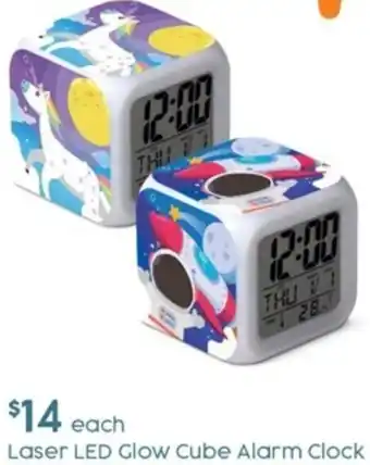 Laser LED Glow Cube Alarm Clock