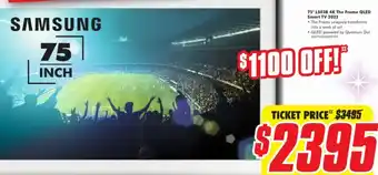 The Good Guys 75 "LSO3B 4K The Frame QLED Smart TV 2022 offer