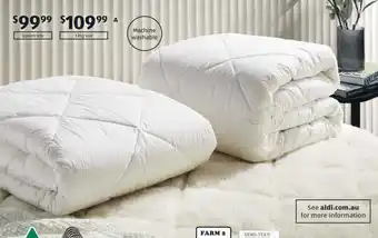 ALDI Australian Wool Quilt - King Size offer
