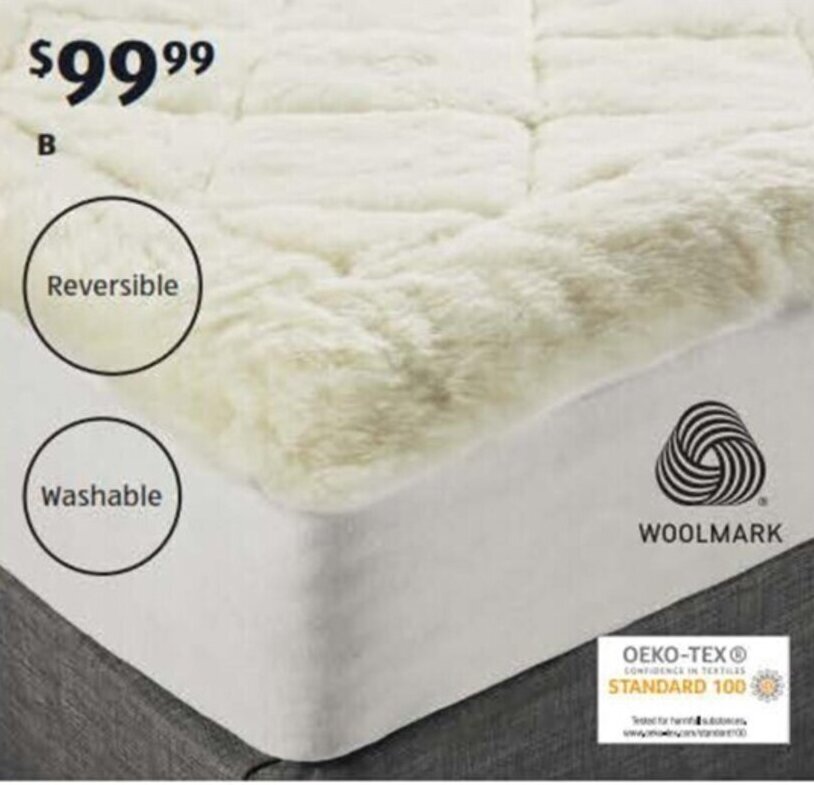 Reversible Wool Underblanket offer at ALDI