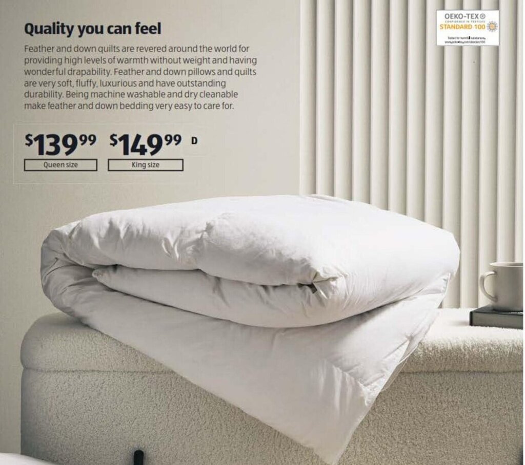 Luxury 50/50 Duck Down and Feather Quilt King Size offer at ALDI