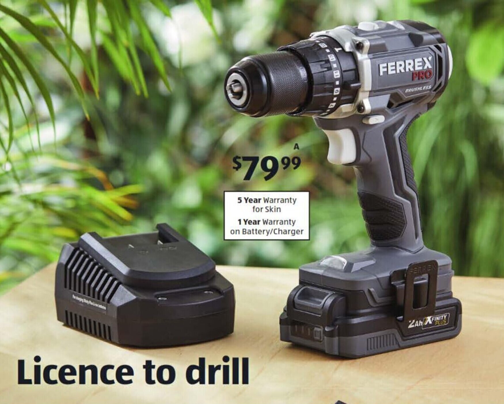 20V Drill with Brushless Motor offer at ALDI