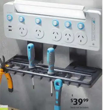 ALDI Workshop Powerboard with Light offer
