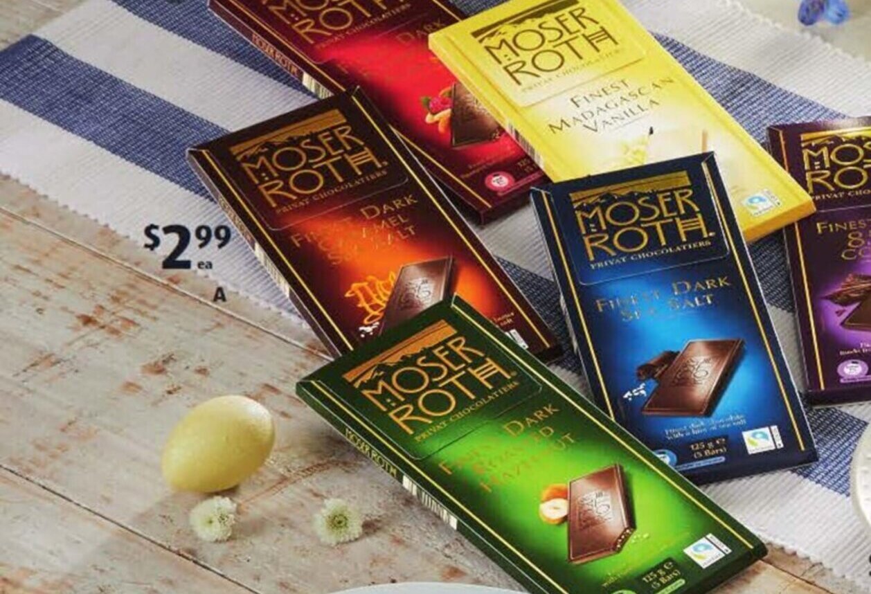 Moser Roth Chocolate Bars 125g offer at ALDI