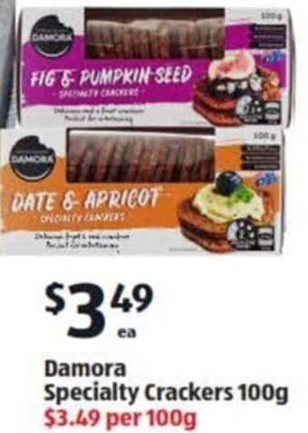 ALDI Damora Specialty Crackers 100g offer
