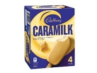 Woolworths Cadbury Caramilk Sticks 360ml Pk 4, Cadbury Bars 300ml or Sticks 360ml Pk 4 – From the Freezer offer