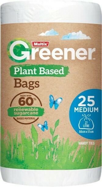 Multix Greener Plant Based Kitchen Tidy Garbage Bags Pk 20-30