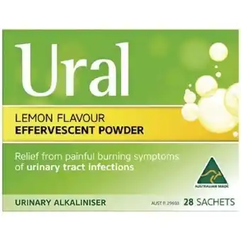 Ural lemon flavour effervescent powder 28 sachets