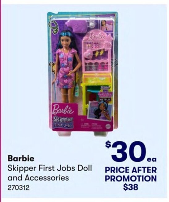Barbie Skipper First Jobs Doll and Accessories offer at Costco