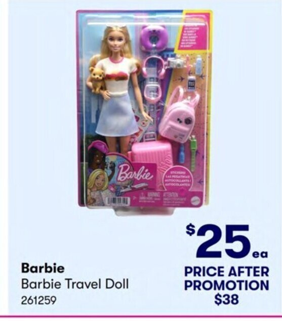 Barbie Travel Doll offer at Costco