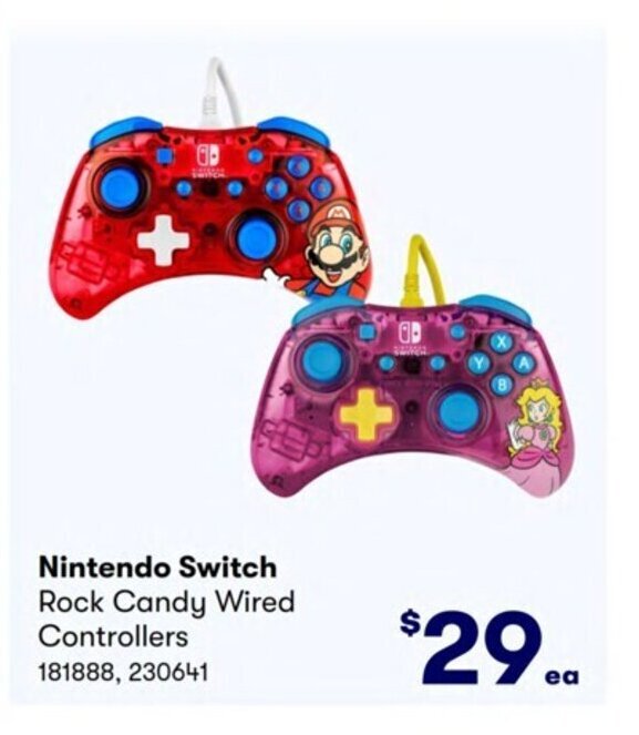 Nintendo Switch Rock Candy Wired Controller offer at Costco