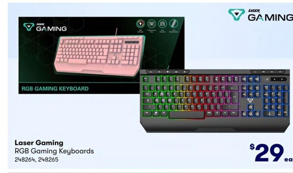 Laser Gaming RGB Gaming Keyboards offer at Costco