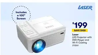 Costco Laser LED Projector with DVD Player and Wi-Fi Casting offer