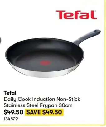 Costco Tefal Daily Cook Induction Non-Stick Stainless Steel Frypan 30cm. offer