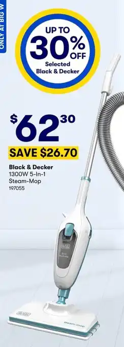 Costco Black & Decker 1300W 5-in-1 Steam Mop offer