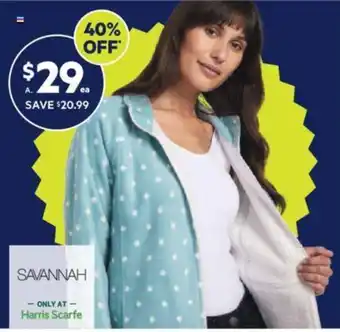 Harris Scarfe Savannah print sherpa fleece jacket offer