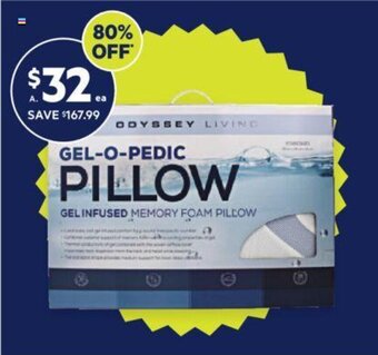 Harris Scarfe Odyssey living gel infused memory foam pillow offer