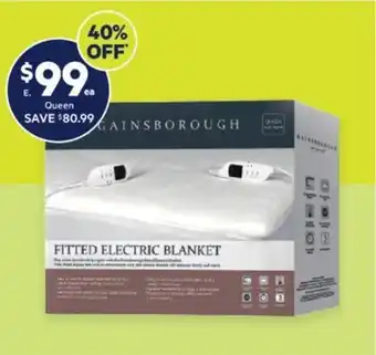 Harris Scarfe Gains borough queen fitted electric blanket offer
