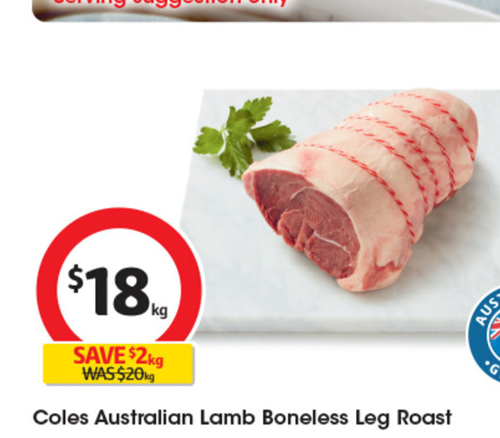Coles Australian Lamb Boneless Leg Roast offer at Coles