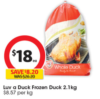 Coles Luv a Duck Frozen Duck 2.1kg offer
