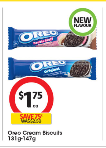 Coles Oreo Cream Biscuits 131g-147g offer