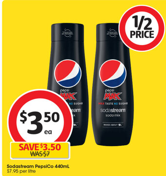 Coles Sodastream PepsiCo 440ml offer