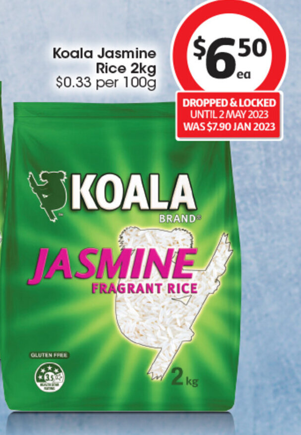 Koala Jasmine Rice 2kg offer at Coles