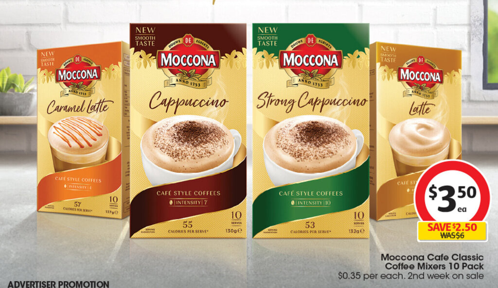 Moccona Cafe Classic Coffee Mixers 10 Pack offer at Coles