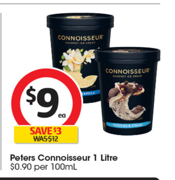 Coles Peters Connoisseur 1 Litre offer