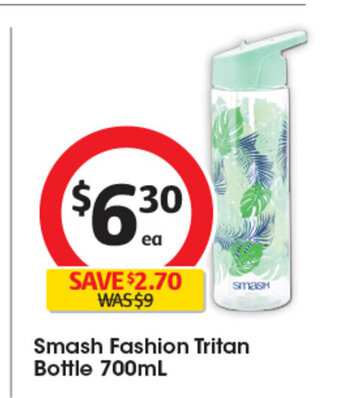 Coles Smash Fashion Tritan Bottle 700ml offer