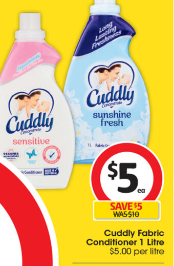 Coles Cuddly Fabric Conditioner 1 Litre offer