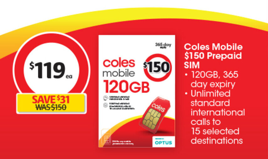 optus 120gb $150