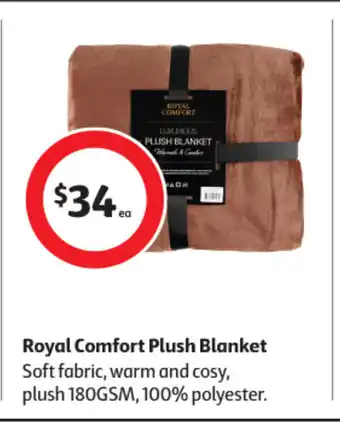 Coles Royal Comfort Plush Blanket offer