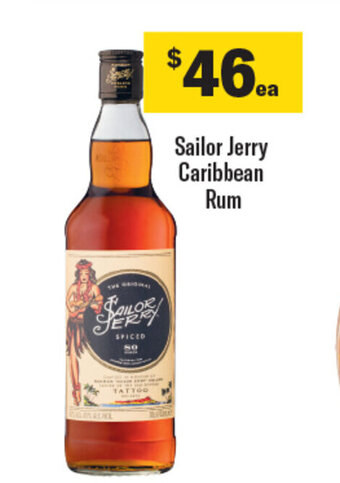 Coles Sailor Jerry Caribbean Rum offer