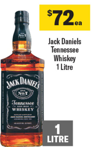 Coles Jack Daniel's Tennessee Whiskey 1 Litre offer