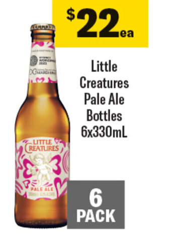 Coles Little Creatures Pale Ale Bottles 6x330mL offer