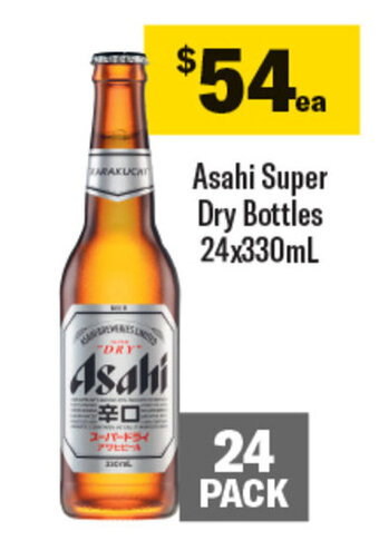 Coles Asahi Super Dry Bottles 24x330ml offer