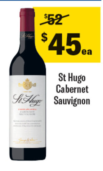 Coles St Hugo Cabernet Sauvignon offer