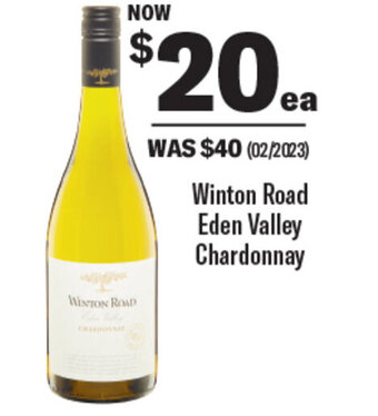 Coles Winton Road Eden Valley Chardonnay offer