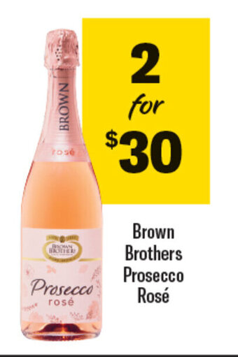 Coles Brown Brothers Prosecco Rosé offer