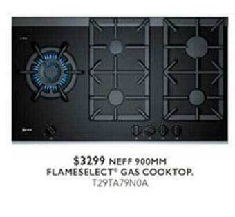 Harvey Norman Neff 900mm flameselect gas cooktop offer