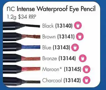 Intense waterproof eye pencil
