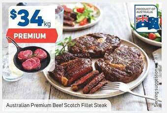Foodland Australian premium beef scotch fillet steak offer