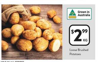 Foodworks Loose brushed potatoes offer